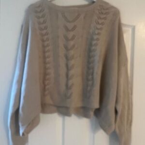 Spell Taupe Cable Knit Sweater